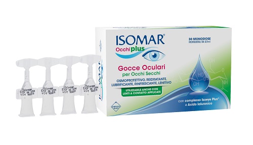 ISOMAR OCCHI PLUS GOCCE OCULARI PER OCCHI SECCHI ALL'ACIDO IALURONICO 0,25% 30 FLACONCINI MONODOSE - Farmacianuova.eu