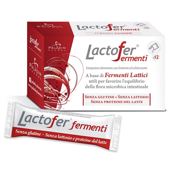 LACTOFER FERMENTI 12 BUSTINE OROSOLUBILI - Farmacianuova.eu