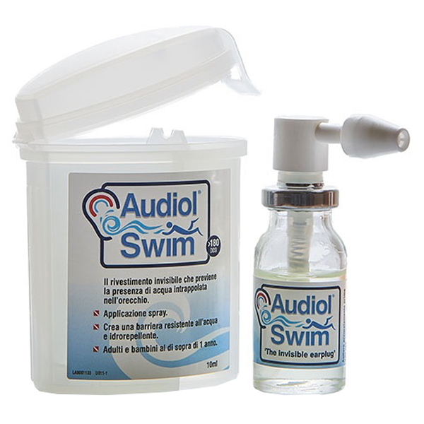 AUDIOLSWIM SOLUZIONE RIVESTIMENTO CANALE UDITIVO COME BARRIERA IDROREPELLENTE - Farmacianuova.eu