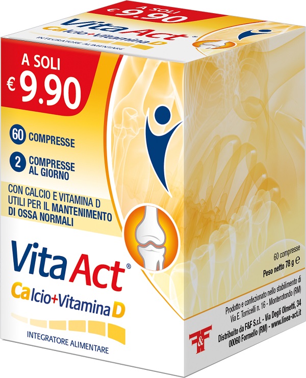 CALCIO + VITAMINA D ACT 60 COMPRESSE - Farmacianuova.eu