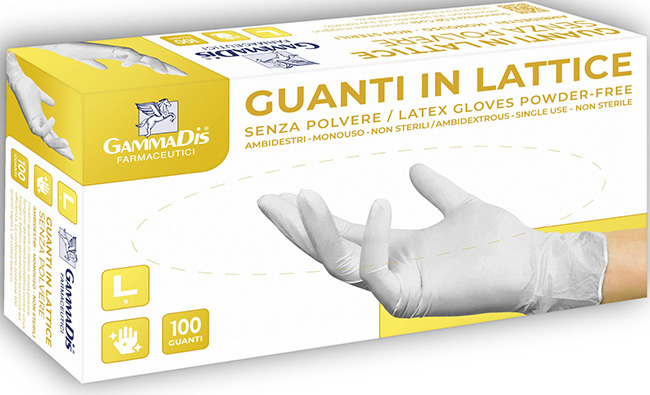 GUANTI LATTICE SENZA POLVERE SMALL 100 PEZZI GAMMADIS - Farmacianuova.eu