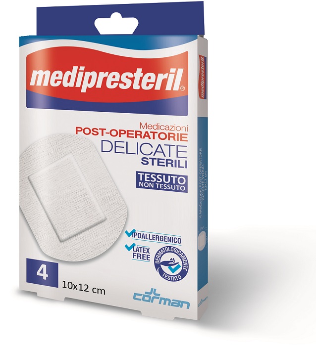 MEDICAZIONE POST OPERATORIA MEDIPRESTERIL DELICATA TNT 10X12CM 5 PEZZI - Farmacianuova.eu