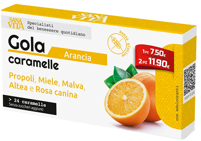 SANAVITA GOLA ARANCIA 24 COMPRESSE - Farmacianuova.eu