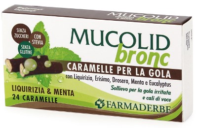 MUCOLID BRONC MENTA & LIQUIRIZIA 24 CARAMELLE - Farmacianuova.eu