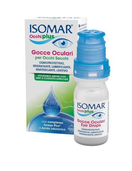 ISOMAR OCCHI PLUS GOCCE OCULARI PER OCCHI SECCHI ALL'ACIDO IALURONICO 0,25% 10 ML - Farmacianuova.eu