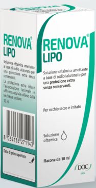 RENOVA COLLIRIO SOSTITUTO LACRIMALE A BASE DI ACIDO IALURONICO 0,4% E LIPIDI FLACONE DA 10 ML SENZA CONSERVANTI - Farmacianuova.eu