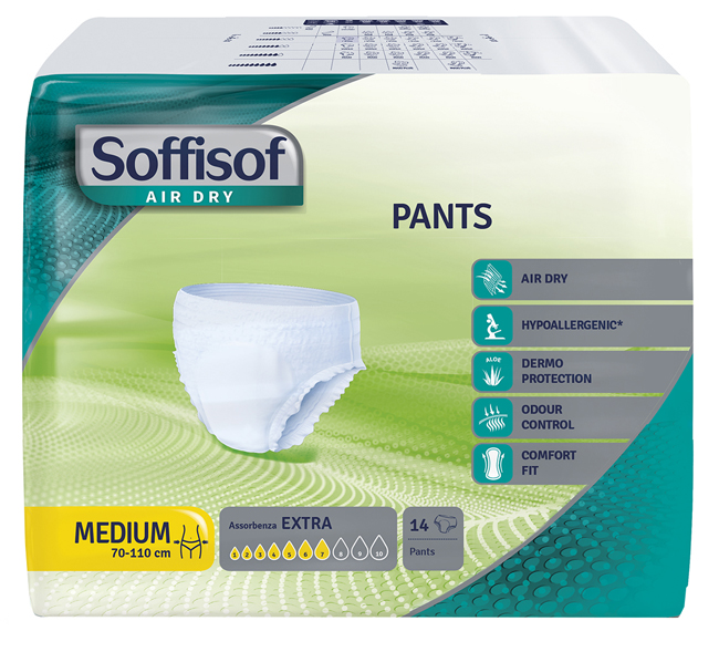 PANNOLONE PULL UP SOFFISOF AIR DRY EXTRA TAGLIA MEDIUM 14 PEZZI - Farmacianuova.eu