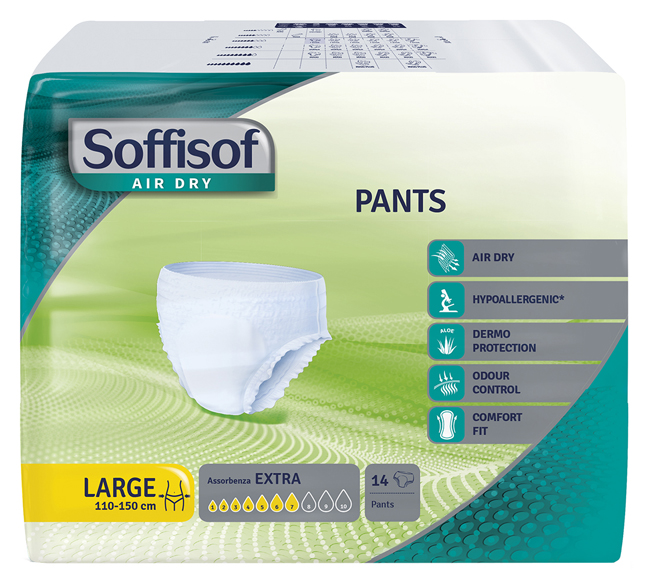 PANNOLONE MUTANDINA PULL IP SOFFISOF AIR DRY EXTRA L 14 PEZZI - Farmacianuova.eu