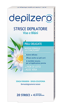 DEPILZERO STRISCE VISO E BIKINI 20 PEZZI - Farmacianuova.eu
