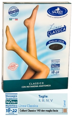 SAUBER CLASSICO COLLANT 140 DENARI MAGLIA LISCIA CAMEL 3 - Farmacianuova.eu