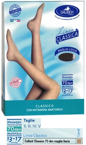SAUBER CLASSICO COLLANT 70 DENARI MAGLIA LISCIA CAMEL 4 - Farmacianuova.eu