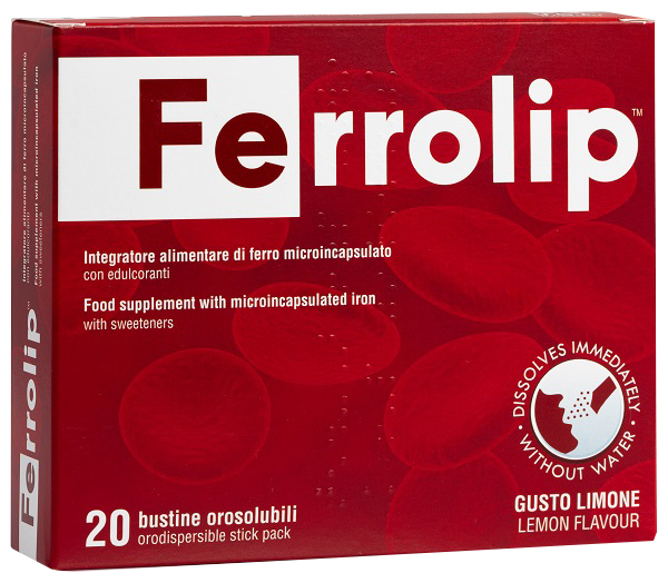 FERROLIP 20 BUSTINE OROSOLUBILI GUSTO LIMONE - Farmacianuova.eu
