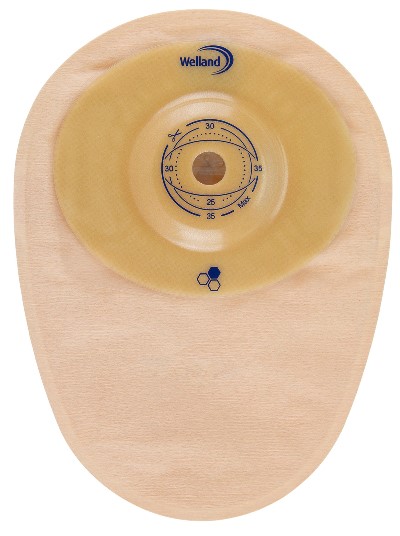 SACCA PER COLOSTOMIA WELLAND AURUM PROFILE COLO MIDI OPACA PRETAGLIATA DIAMETRO 25 MM INIZIO CONVESSITA' 35 MM 10 PEZZI - Farmacianuova.eu