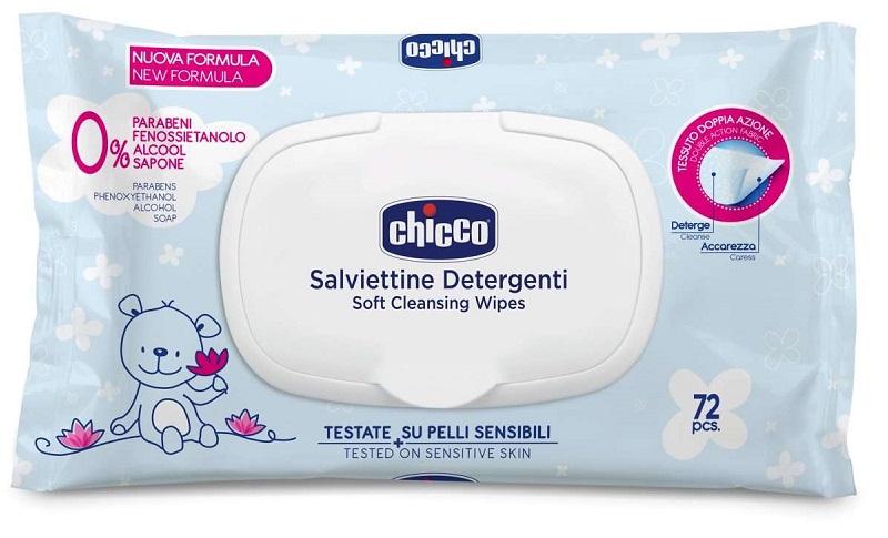 CHICCO COSMESI SALVIETTE 72 PEZZI PLAQ - Farmacianuova.eu