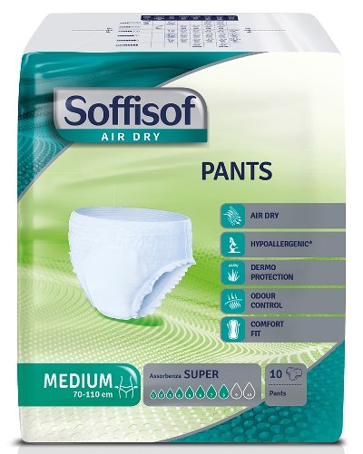 PANNOLONE SOFFISOF AIR DRY PANTS SUPER MEDIUM 10 PEZZI - Farmacianuova.eu