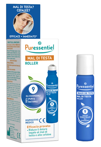 PURESSENTIEL ROLLER MAL DI TESTA AI 9 OLI ESSENZIALI 5 ML - Farmacianuova.eu