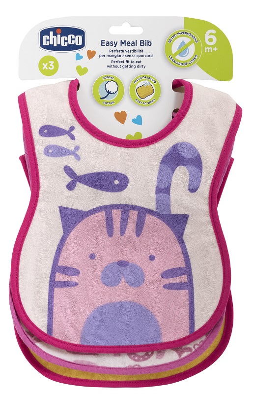 CHICCO BAVAGLINO PAPPA 6M 3 PEZZI GIRL - Farmacianuova.eu