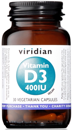 VIRIDIAN VITAMIN D3 400IU 30CPS - Farmacianuova.eu