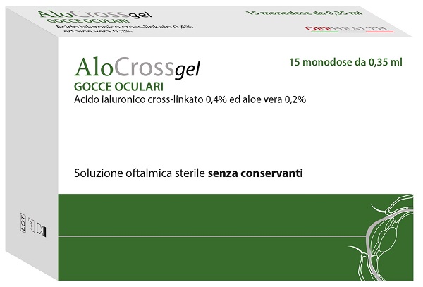 ALOCROSS SOLUZIONE OFTALMICA ACIDO IALURONICO CROSS-LINKATO 0,2% E ALOE VERA 15 MONODOSE DA 0,35 ML - Farmacianuova.eu