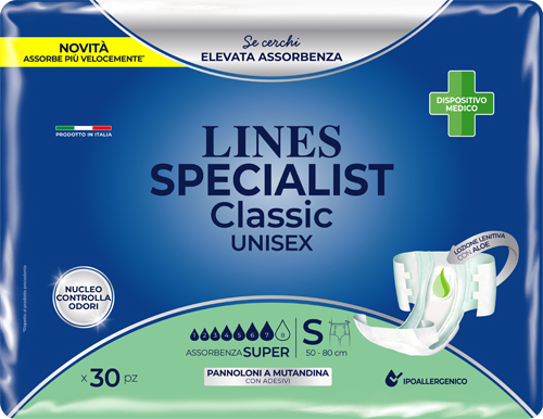 PANNOLONE MUTANDA LINES SPECIALIST CLASSIC MP SUPER 30 PEZZI - Farmacianuova.eu