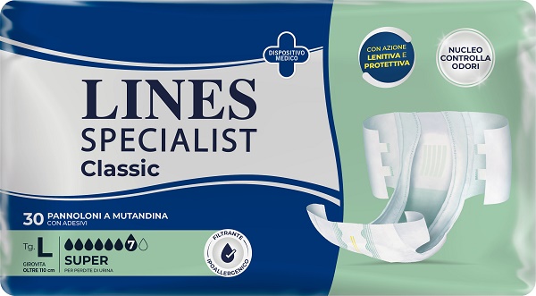 PANNOLONE A MUTANDA LINES SPECIALIST CLASSIC SUPER MG 30 PEZZI - Farmacianuova.eu