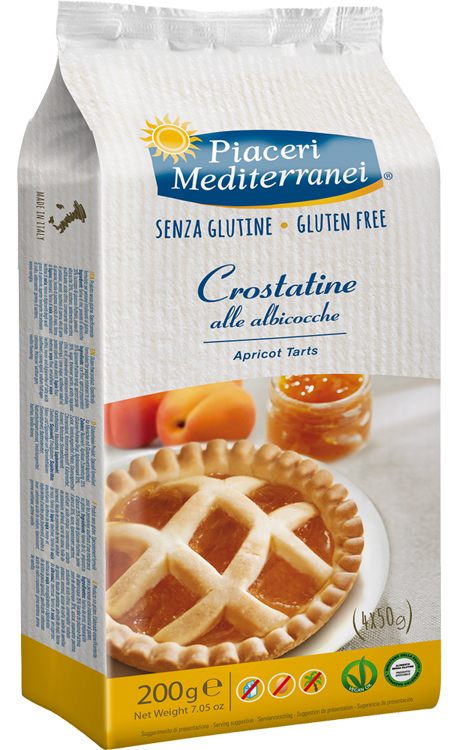 PIACERI MEDITERRANEI LE BONTA' DEL MATTINO CROSTATINE ALL'ALBICOCCA 4 X 50 G - Farmacianuova.eu