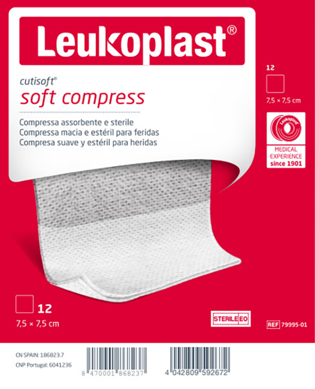 GARZA IDROFILA COMPRESSA CUTISOFT TESSUTO NON TESSUTO 7,5X7,5 CM 12 PEZZI - Farmacianuova.eu