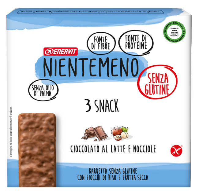 NIENTEMENO BAR CIOCCOLATO AL LATTE NOCCIOLE 3 X 33 G - Farmacianuova.eu