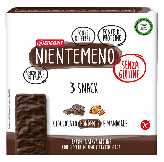 NIENTEMENO BAR FONDENTE MANDORLE 3 X 33 G - Farmacianuova.eu