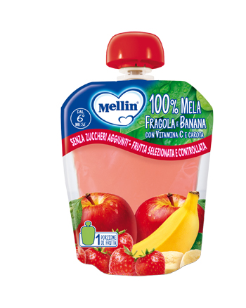 MELLIN POUCH MELA/FRAGOLA/BANANA 90 G - Farmacianuova.eu