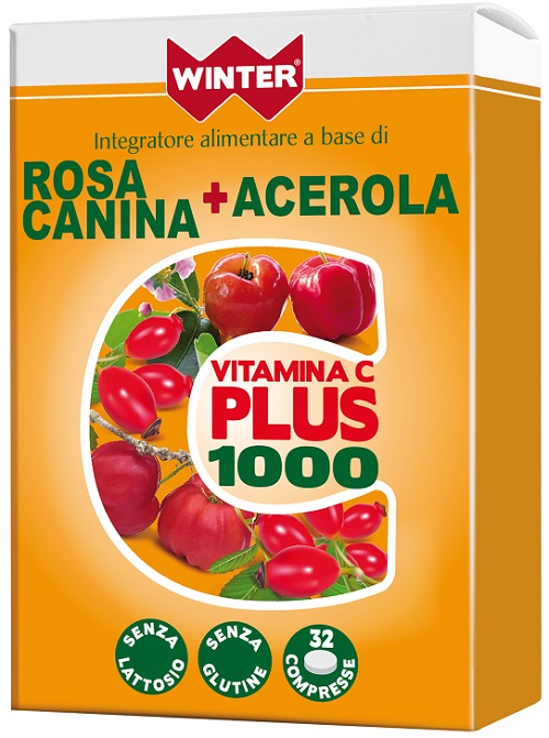 WINTER VITAMINA C PLUS 1000 ROSA CANINA + ACEROLA 32 COMPRESSE - Farmacianuova.eu