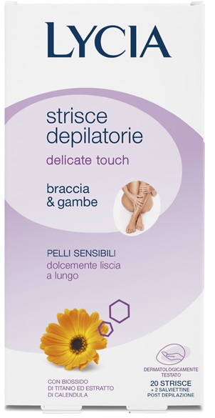 LYCIA 20 STRISCE BRACCIA/GAMBE PELLI DELICATE 12 PEZZI - Farmacianuova.eu