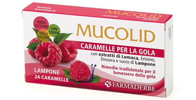 MUCOLID BRONC LUMACA & LAMPONE 24 CARAMELLE - Farmacianuova.eu