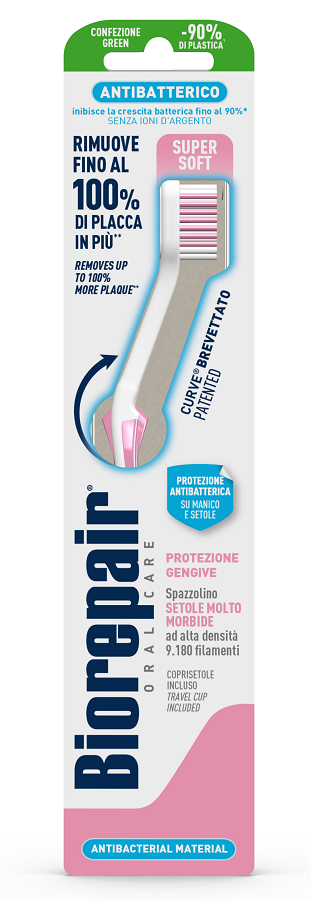 BIOREPAIR ORAL CARE ANTIBATTERICO SPAZZOLINO PIU' COMFORT PROTEZIONE GENGIVE SETOLE SUPER SOFT - Farmacianuova.eu
