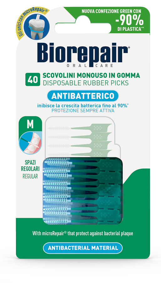 BIOREPAIR ORAL CARE ANTIBATTERICO 40 SCOVOLINI MONOUSO SPAZI REGOLARI - Farmacianuova.eu