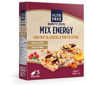 NUTRIFREE BARRETTE CEREAL MIX ENERGY 28 G X 5 - Farmacianuova.eu