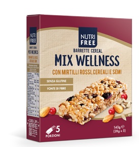 NUTRIFREE BARRETTE CEREAL MIX WELLNESS 28 G X 5 - Farmacianuova.eu