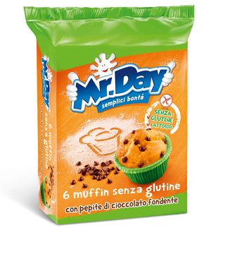 MR DAY MUFFIN SENZA GLUTINE CON PEPITE DI CIOCCOLATO FONDENTE 6 X 42 G - Farmacianuova.eu