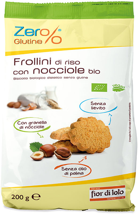 ZER%GLUTINE FROLLINI DI RISO CON NOCCIOLE SENZA GLUTINE 200 G - Farmacianuova.eu