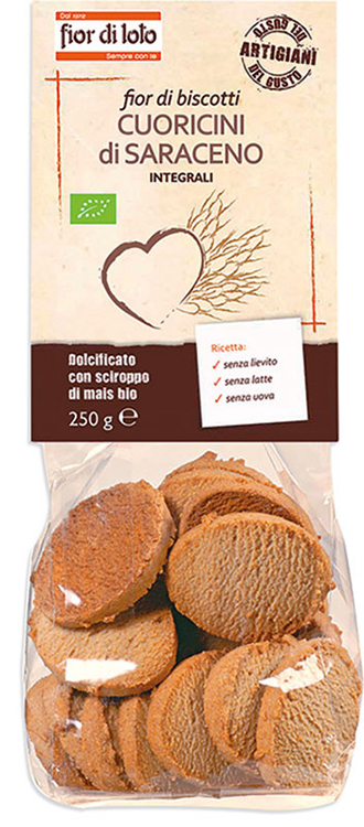 FIOR DI LOTO CUORICINI DI GRANO SARACENO INTEGRALE 250 G - Farmacianuova.eu
