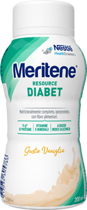 MERITENE RESOURCE DIABET VANIGLIA ALIMENTO IPERPROTEICO 28 VITAMINE E MINERALI 200 ML - Farmacianuova.eu