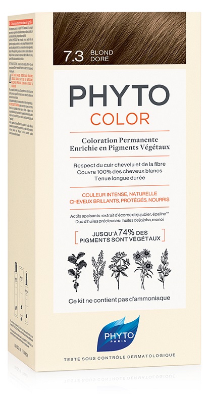 PHYTOCOLOR 7.3 BIONDO DORATO 1 LATTE + 1 CREMA + 1 MASCHERA + 1 PAIO DI GUANTI - Farmacianuova.eu