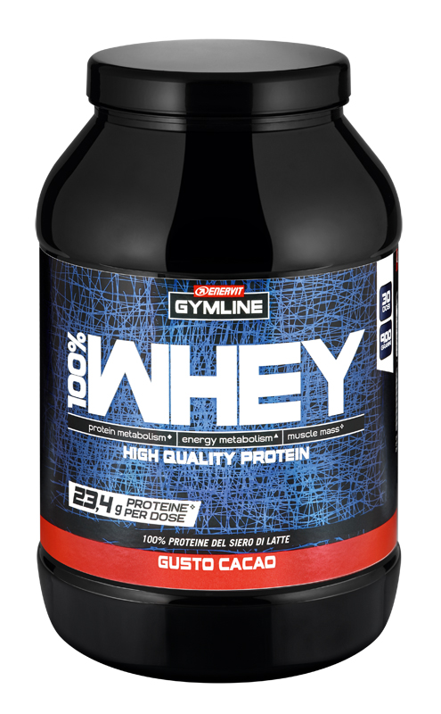 GYMLINE 100% WHEY CONCENTRATE CACAO 900 G - Farmacianuova.eu