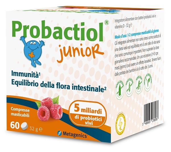 PROBACTIOL JUNIOR 60 COMPRESSE MASTICABILI NEW - Farmacianuova.eu