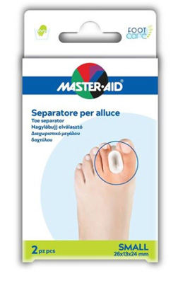 SEPARATORE DITA IN GEL MASTER-AID FOOTCARE PER ALLUCE SMALL 2 PEZZI D1 - Farmacianuova.eu