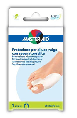 PROTEZIONE MASTER-AID FOOTCARE PER ALLUCE VALGO CON SEPARATORE DITA INTEGRATO 1 PEZZO D9 - Farmacianuova.eu