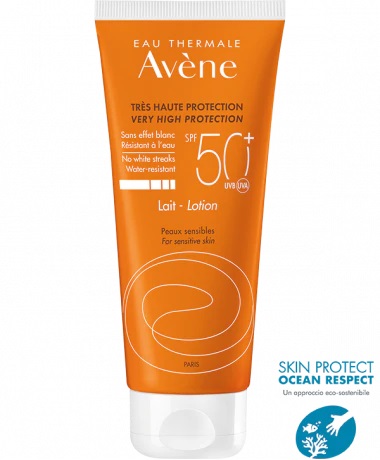 EAU THERMALE AVENE SOLARE LATTE SPF50+ 100 ML NUOVA FORMULA - Farmacianuova.eu