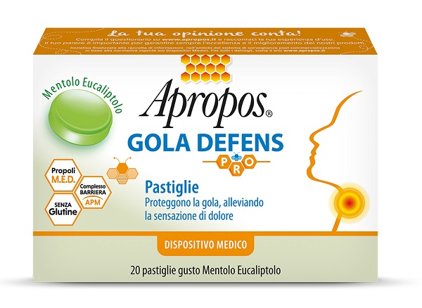 APROPOS GOLA DEFENS PRO 20 PASTIGLIE MENTOLO EUCALIPTO - Farmacianuova.eu