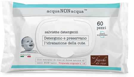 FIOCCHI DI RISO ACQUA NON ACQUA SALVIETTE DETERGENTI 60 PEZZI - Farmacianuova.eu