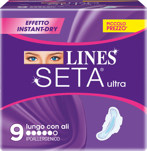 LINES SETA ULTRA ASSORBENTI LUNGHI 9 PEZZI - Farmacianuova.eu